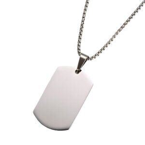 Stainless Steel  Dog Tag Chain Stylish 18k Gold Plated  Non Tarnishing Necklace